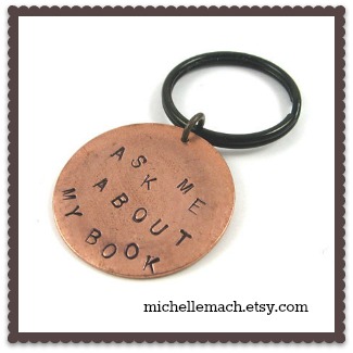 Ask Me About My Book Keychain by Michelle Mach