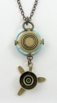 Back of polymer clay pendant