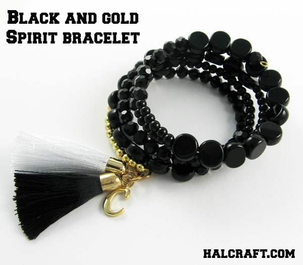 Black and Gold Spirit Bracelet by Michelle Mach