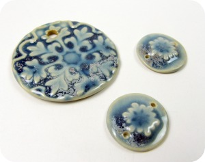 Blue ceramic beads by Chinook Jewelry