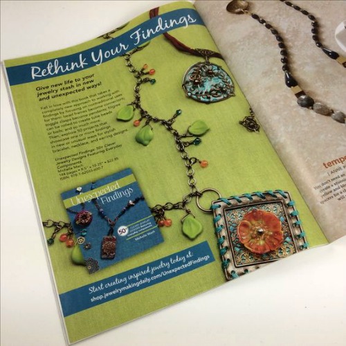 Unexpected Findings book mentioned in Jewelry Stringing magazine