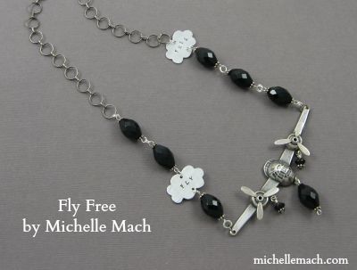 Fly Free Airplane Necklace by Michelle Mach