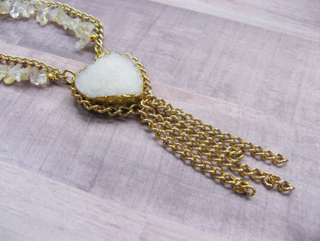 Heart pendant with tassel