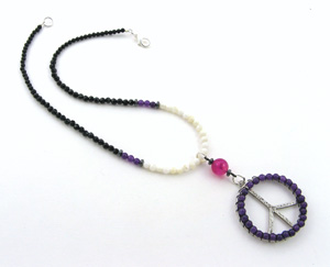 Peace Sign Necklace by Michelle Mach