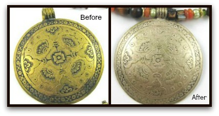 Pendants before and after