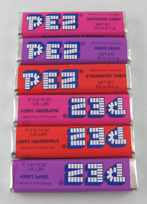 Pez wrappers
