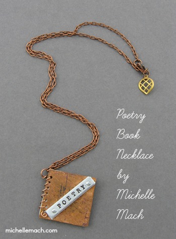 Poetry Book Necklace by Michelle Mach