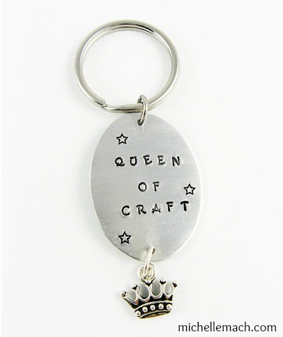 Queen of Craft Keychain by Michelle Mach