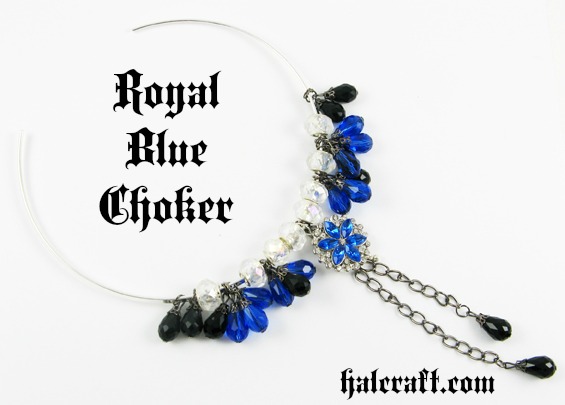 Royal Blue Choker by Michelle Mach