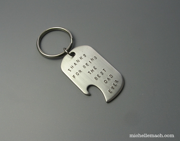 Steel keychain for dad by Michelle Mach