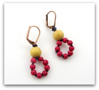 Wood earrings by Michelle Mach